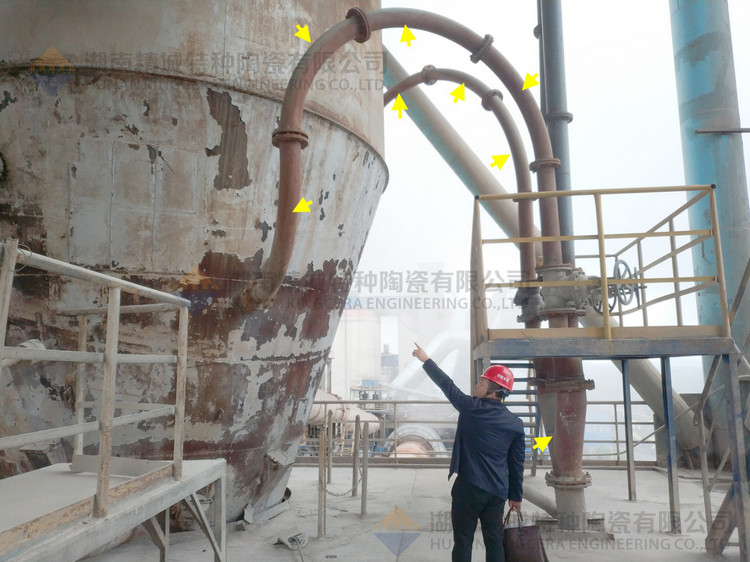 湖南永利集团特特种陶瓷有限公司回访客户并审查耐磨陶瓷管道现场运行情形