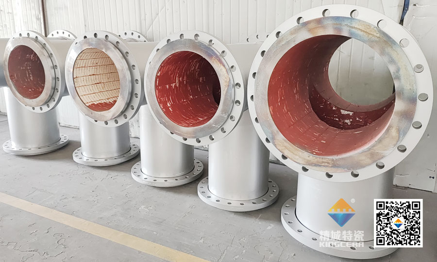 湖南永利集团耐磨陶瓷内衬三通管道