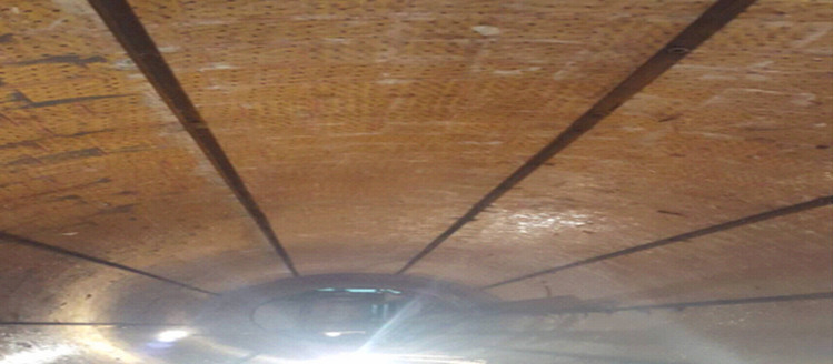 湖北某烧结厂圆筒混淆机使用永利集团耐磨陶瓷衬板