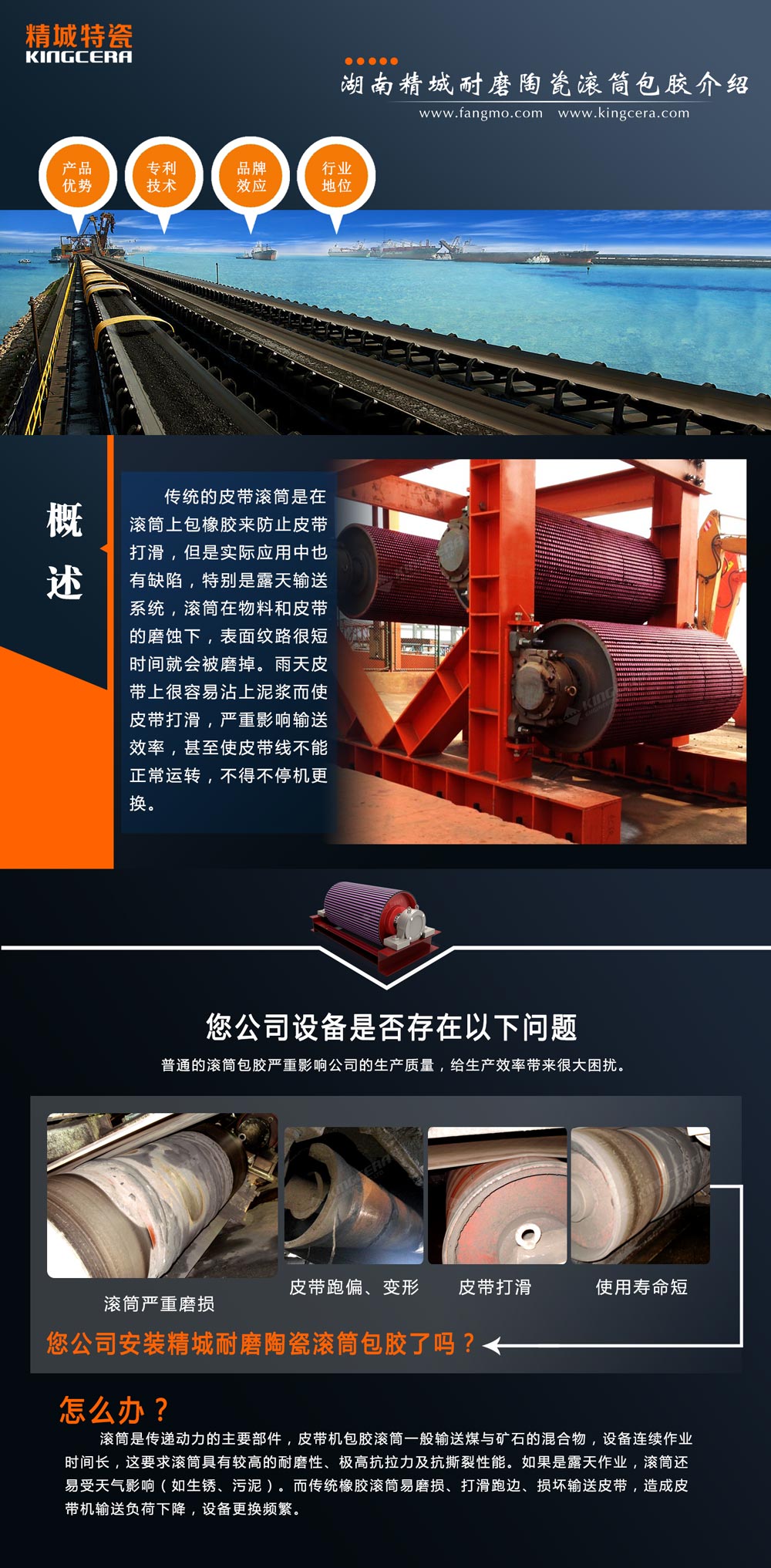 湖南永利集团耐磨陶瓷滚筒包胶